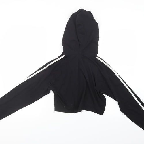 Missguided Womens Black   Pullover Hoodie Size 14  - Cropped