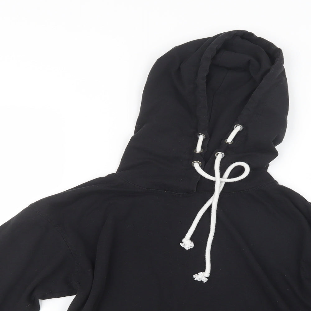 Missguided Womens Black   Pullover Hoodie Size 14  - Cropped