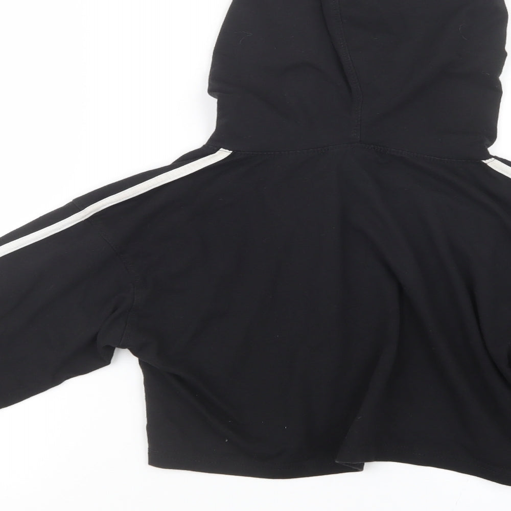 Missguided Womens Black   Pullover Hoodie Size 14  - Cropped