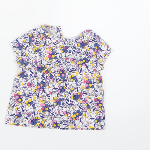 John Lewis Girls Purple Geometric  Basic T-Shirt Size 0-3 Months