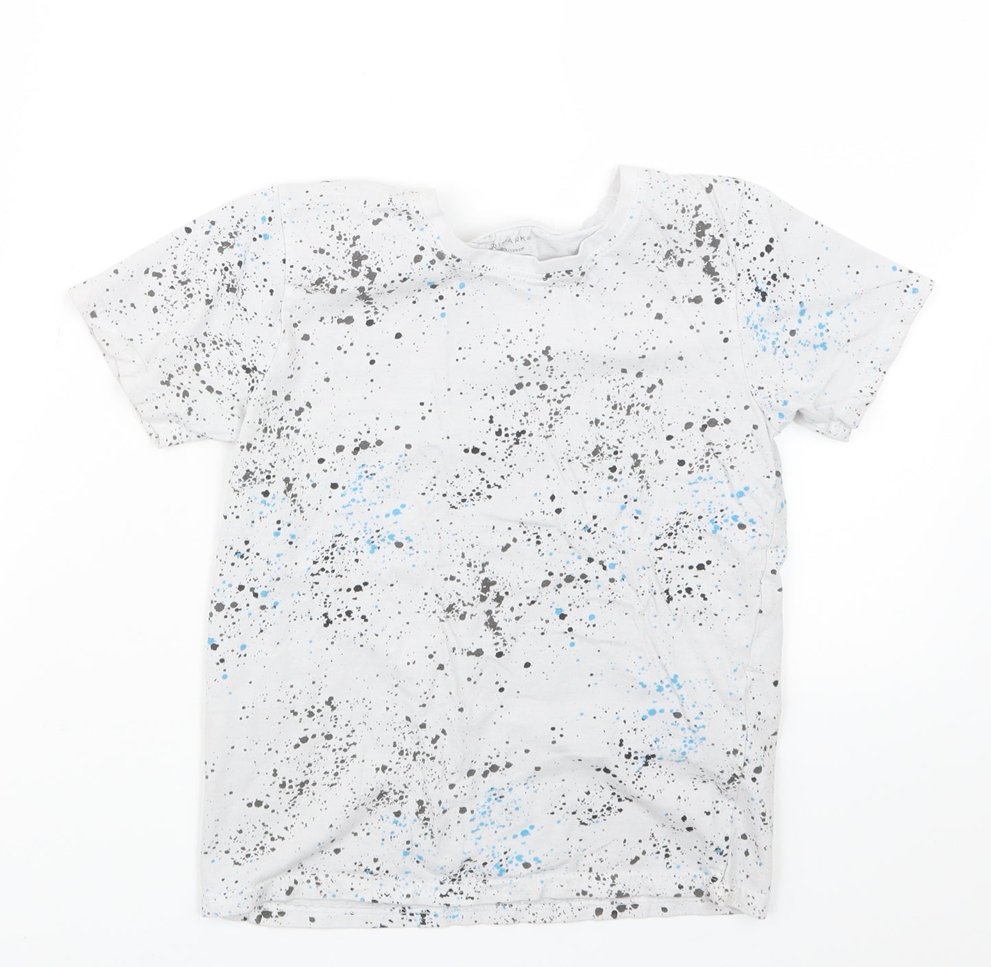 Primark Boys Grey Geometric  Basic T-Shirt Size 7-8 Years
