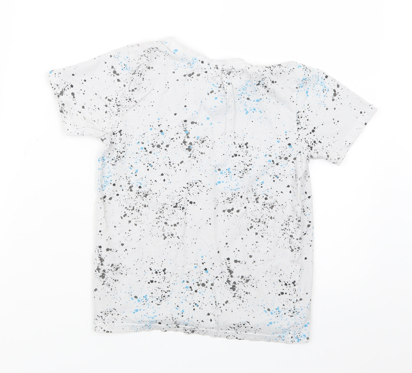Primark Boys Grey Geometric  Basic T-Shirt Size 7-8 Years