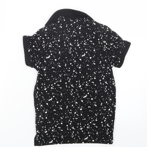NEXT Boys Black Geometric  Basic Polo Size 6 Years