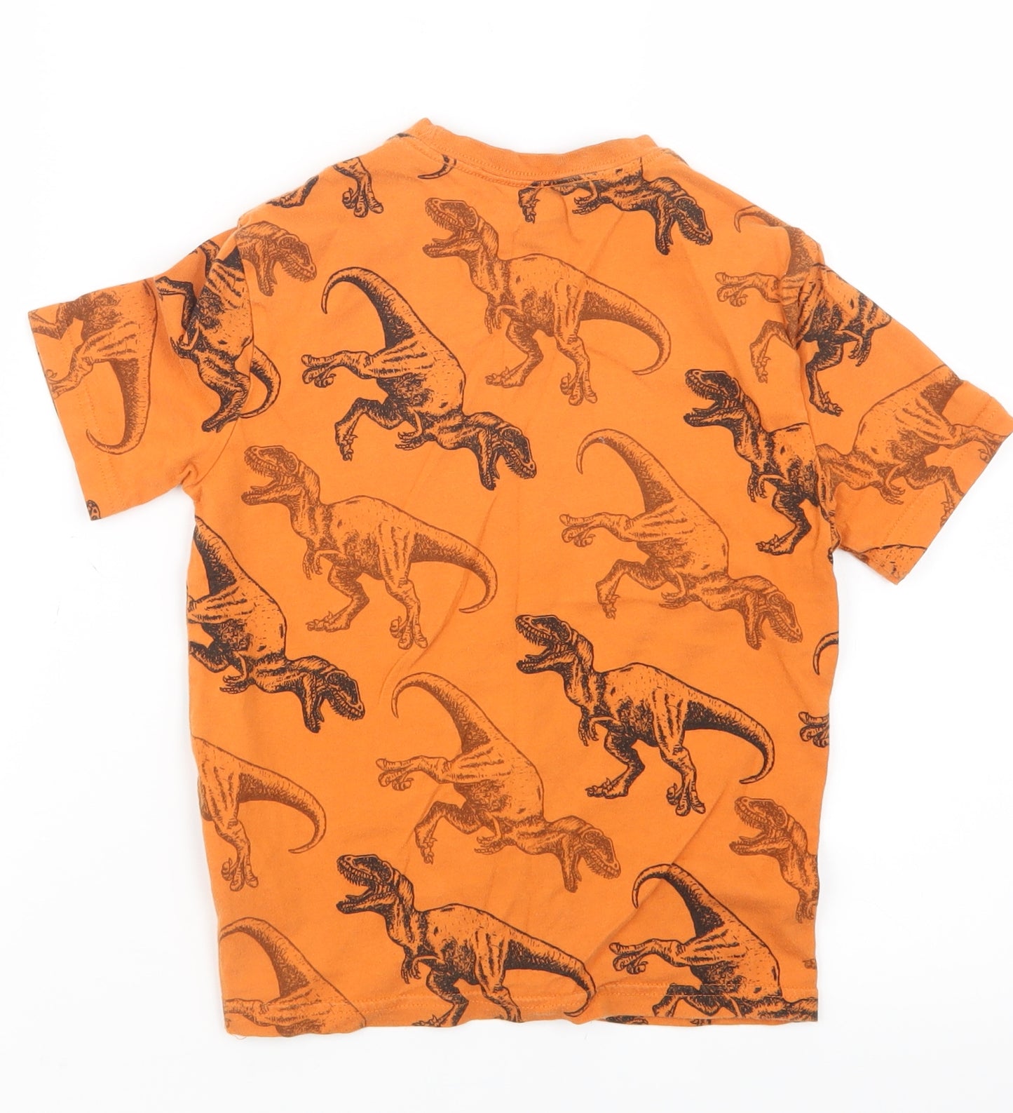 F&F Boys Orange Geometric  Basic T-Shirt Size 5-6 Years