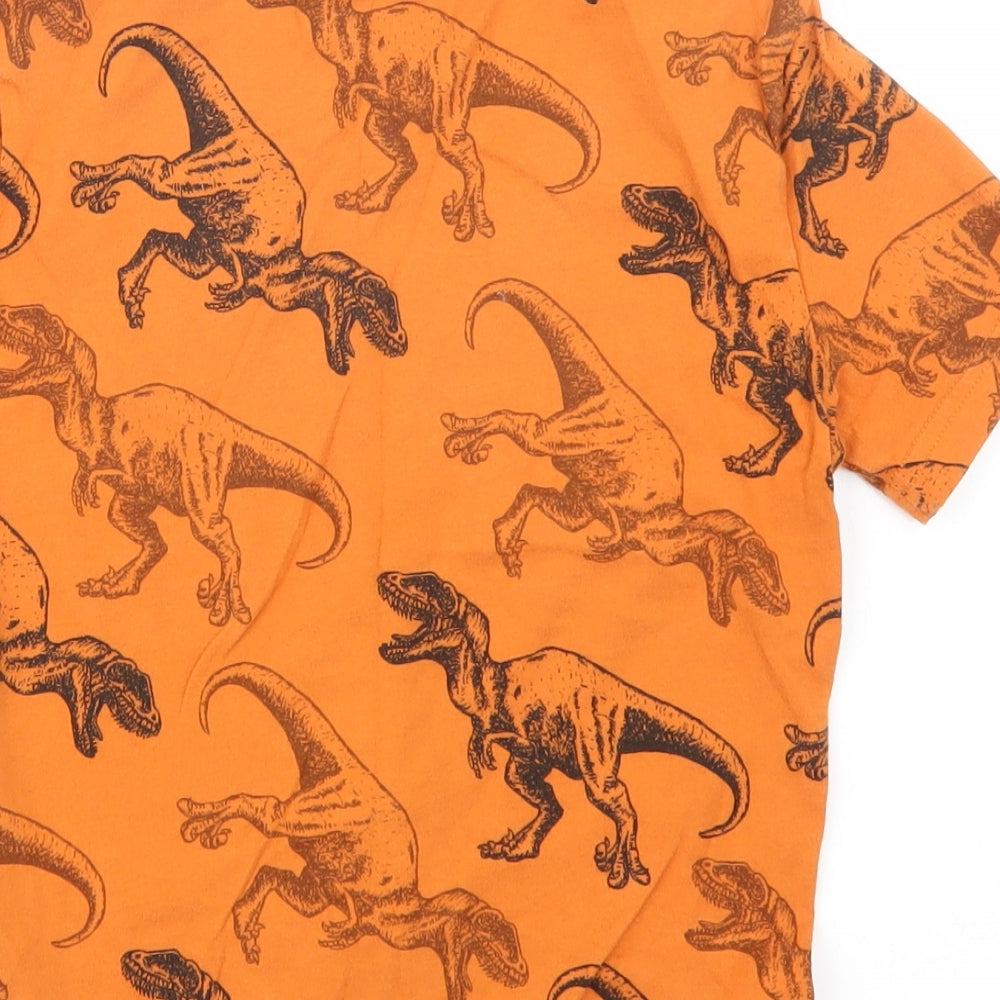 F&F Boys Orange Geometric  Basic T-Shirt Size 5-6 Years