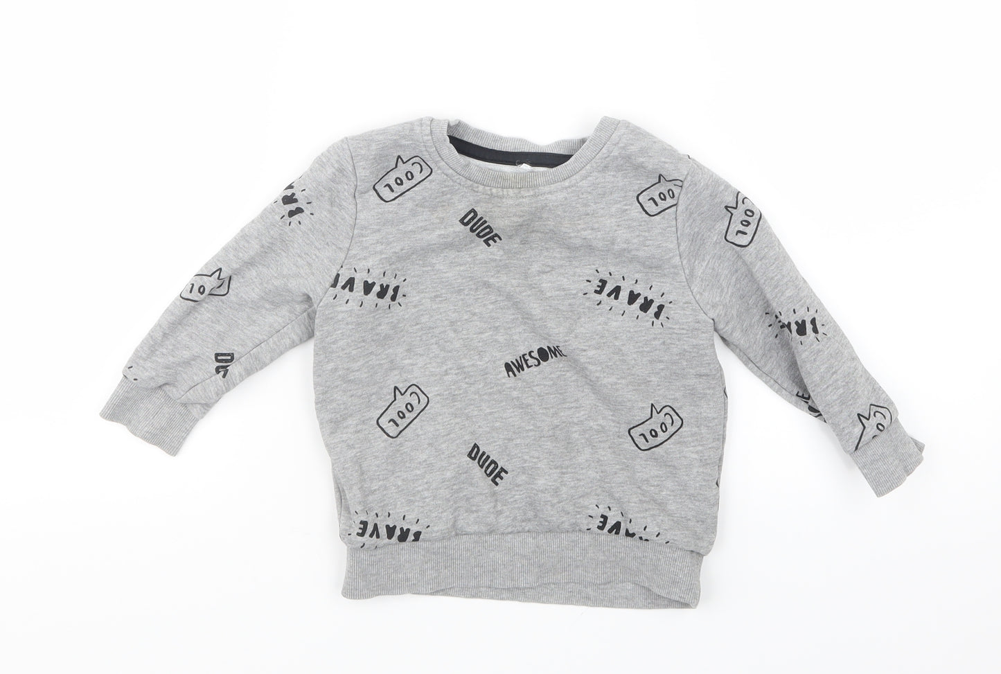 George Boys Grey   Pullover Jumper Size 18-24 Months