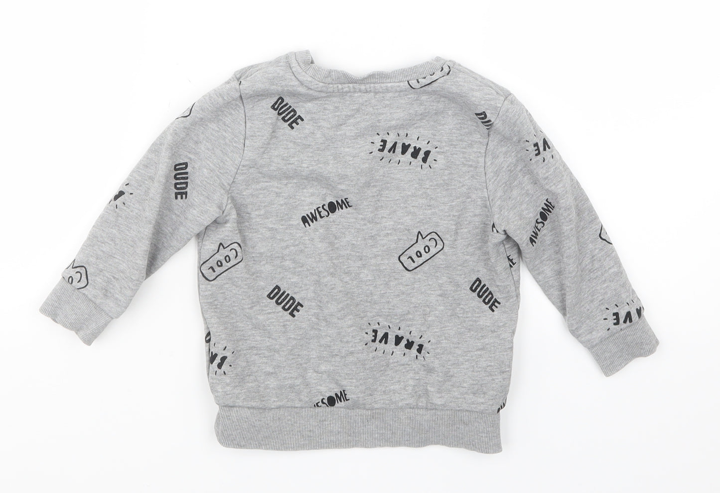 George Boys Grey   Pullover Jumper Size 18-24 Months