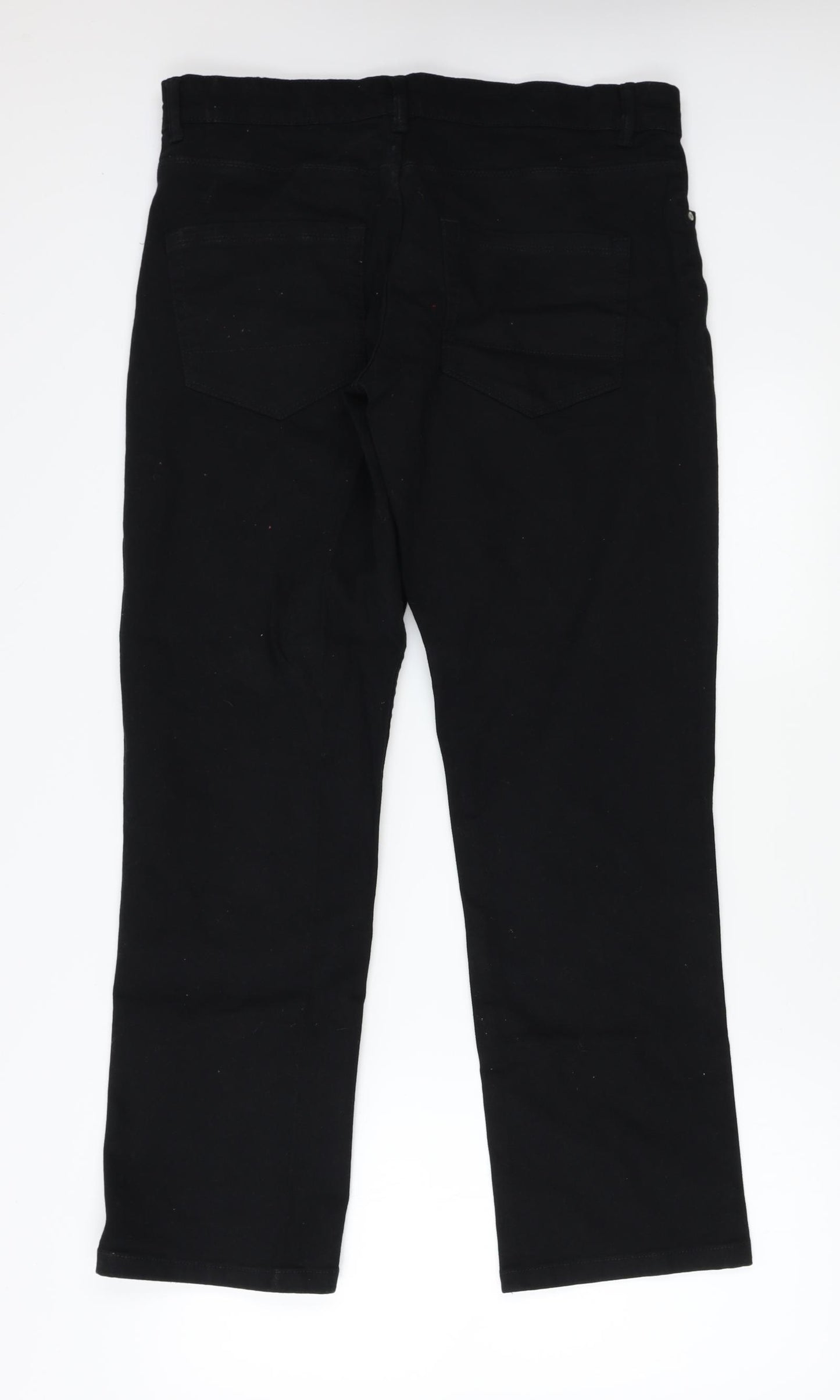 George  Mens Black   Straight Jeans Size 34 in L27 in