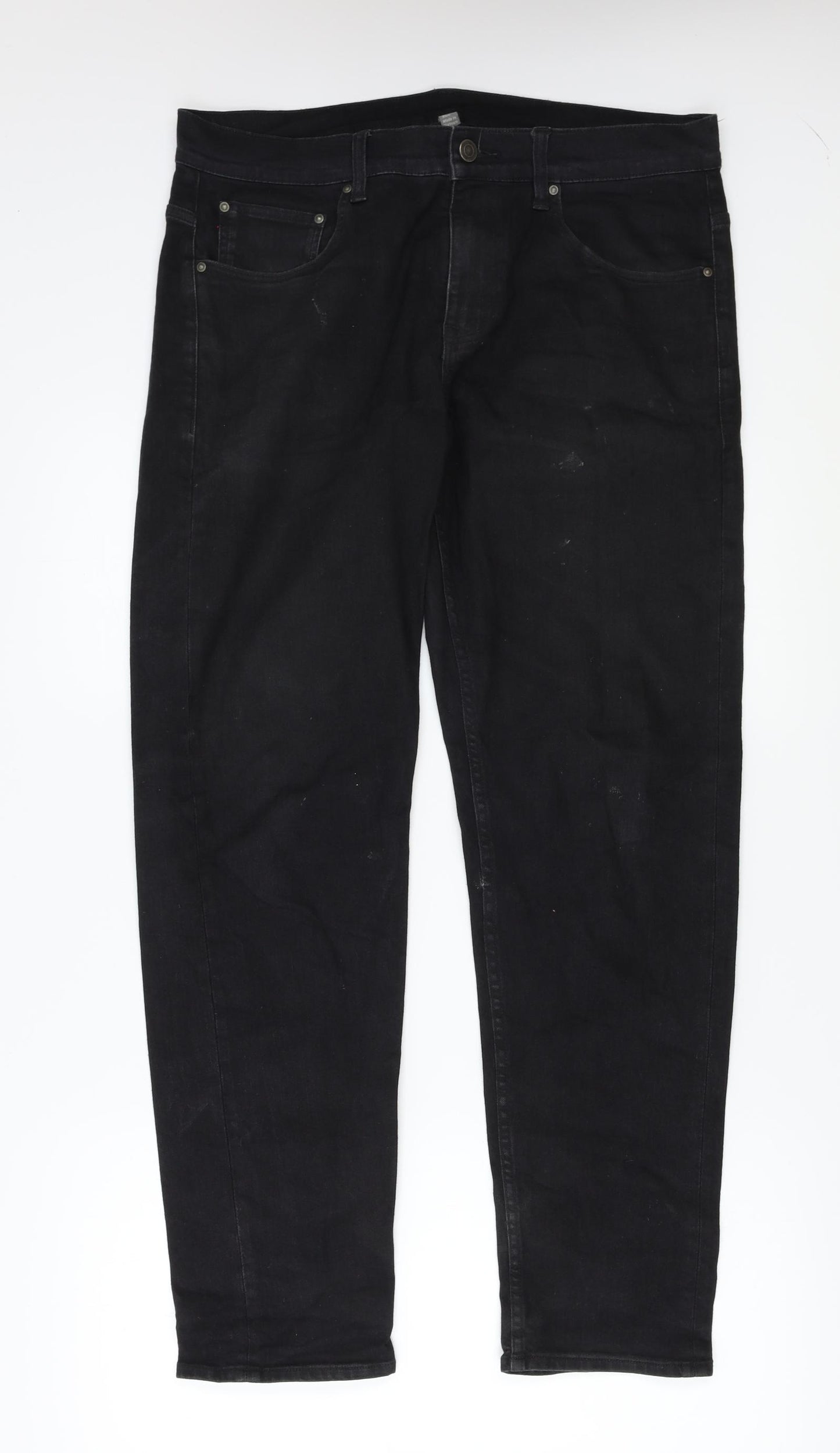 Preworn  Mens Black   Straight Jeans Size 34 in L32 in