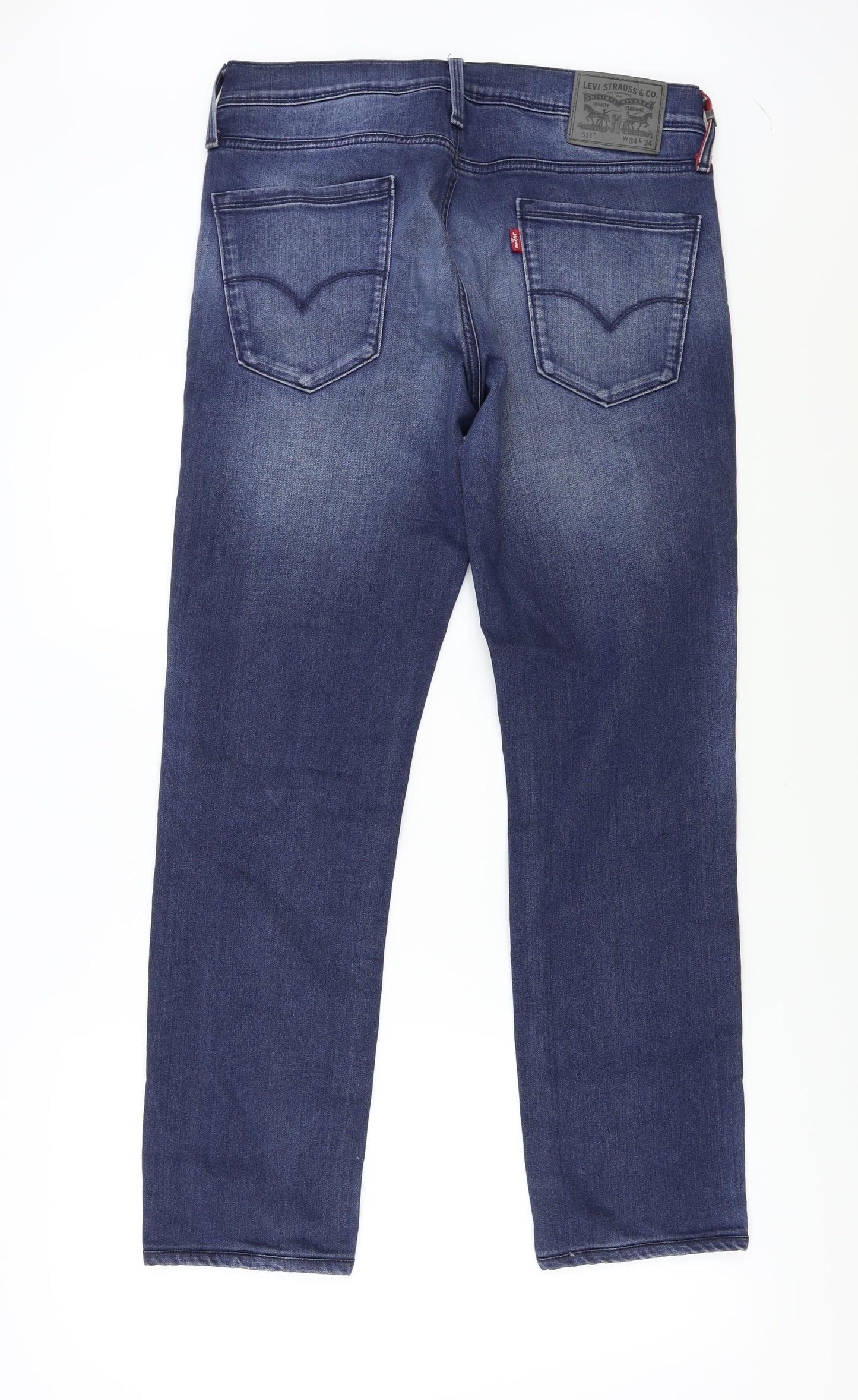 LEVIS   Mens Blue   Straight Jeans Size 34 in L28 in