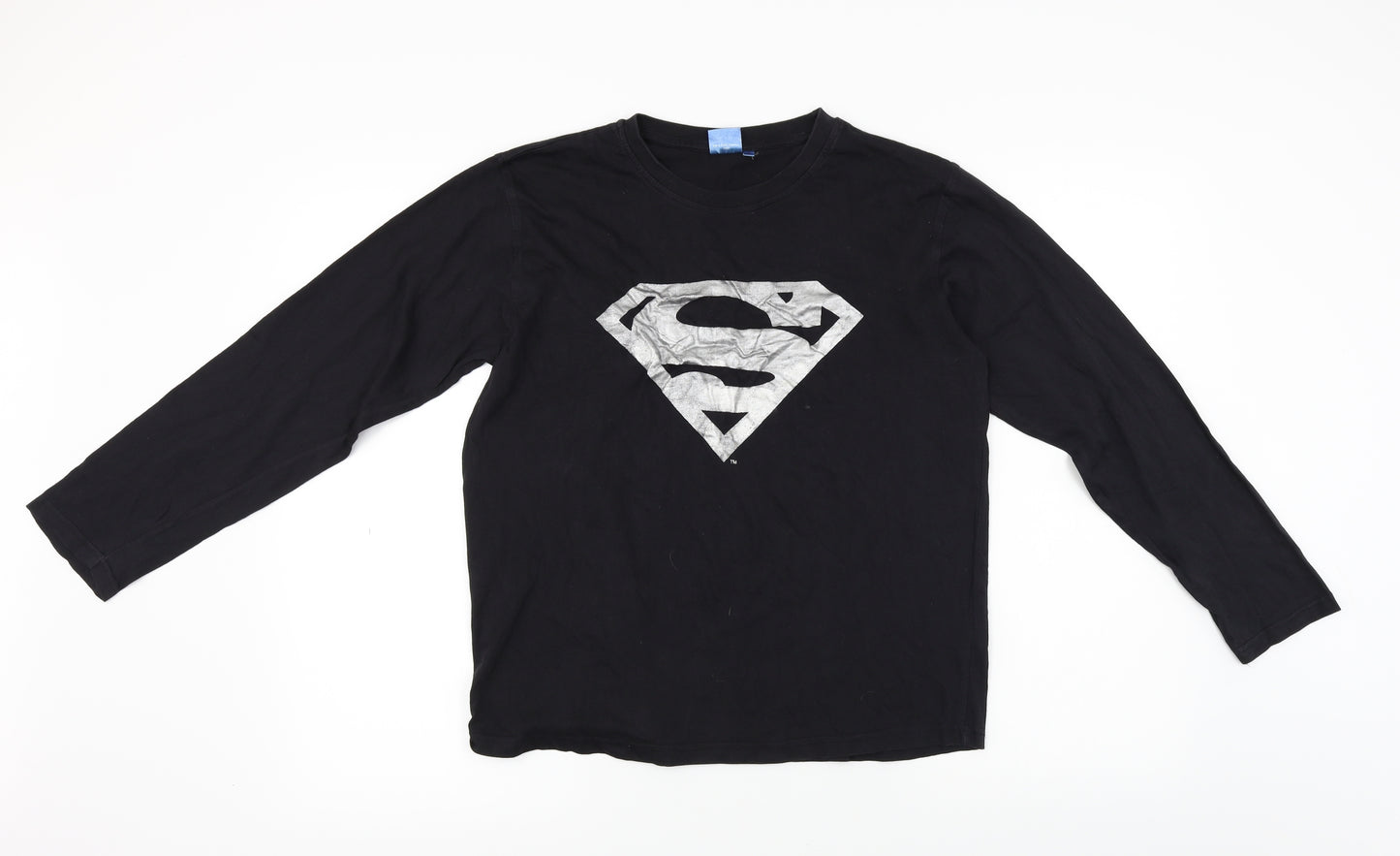Superman  Womens Black   Basic T-Shirt Size S
