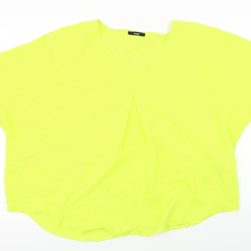 George  Womens Yellow   Basic Blouse Size 16