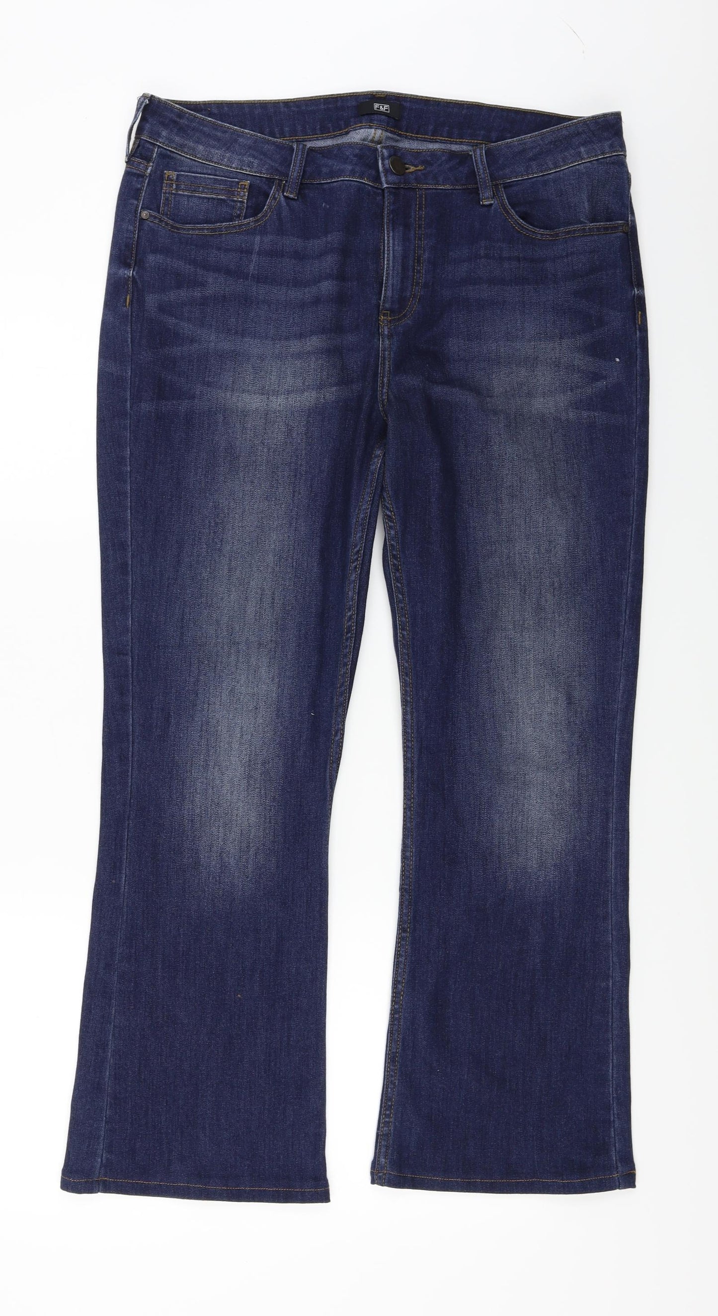 F&F  Womens Blue   Straight Jeans Size 16 L26 in