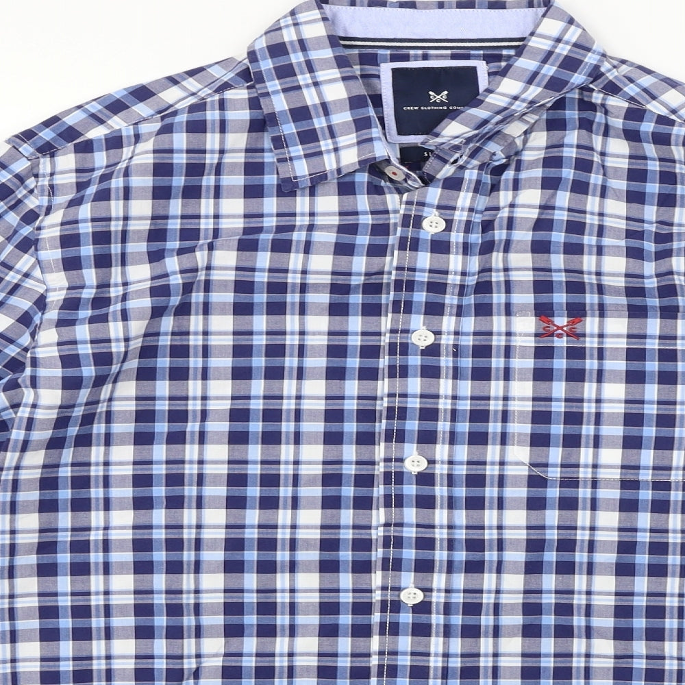 Crew Clothing company  Mens Blue Check   Button-Up Size S