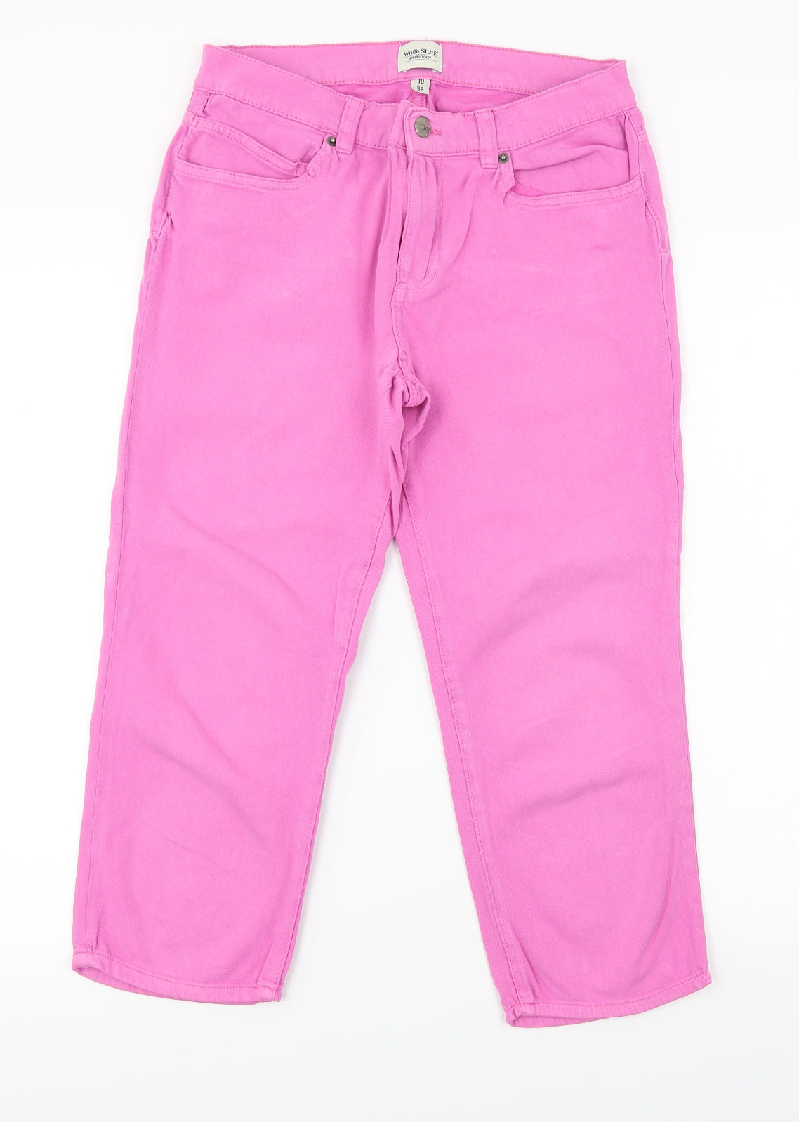 White Stuff  Womens Pink Paisley  Straight Jeans Size 10 L21 in