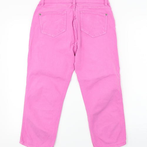 White Stuff  Womens Pink Paisley  Straight Jeans Size 10 L21 in
