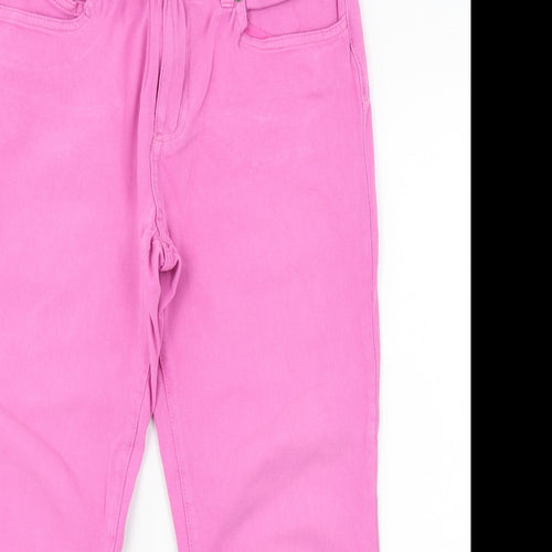 White Stuff  Womens Pink Paisley  Straight Jeans Size 10 L21 in