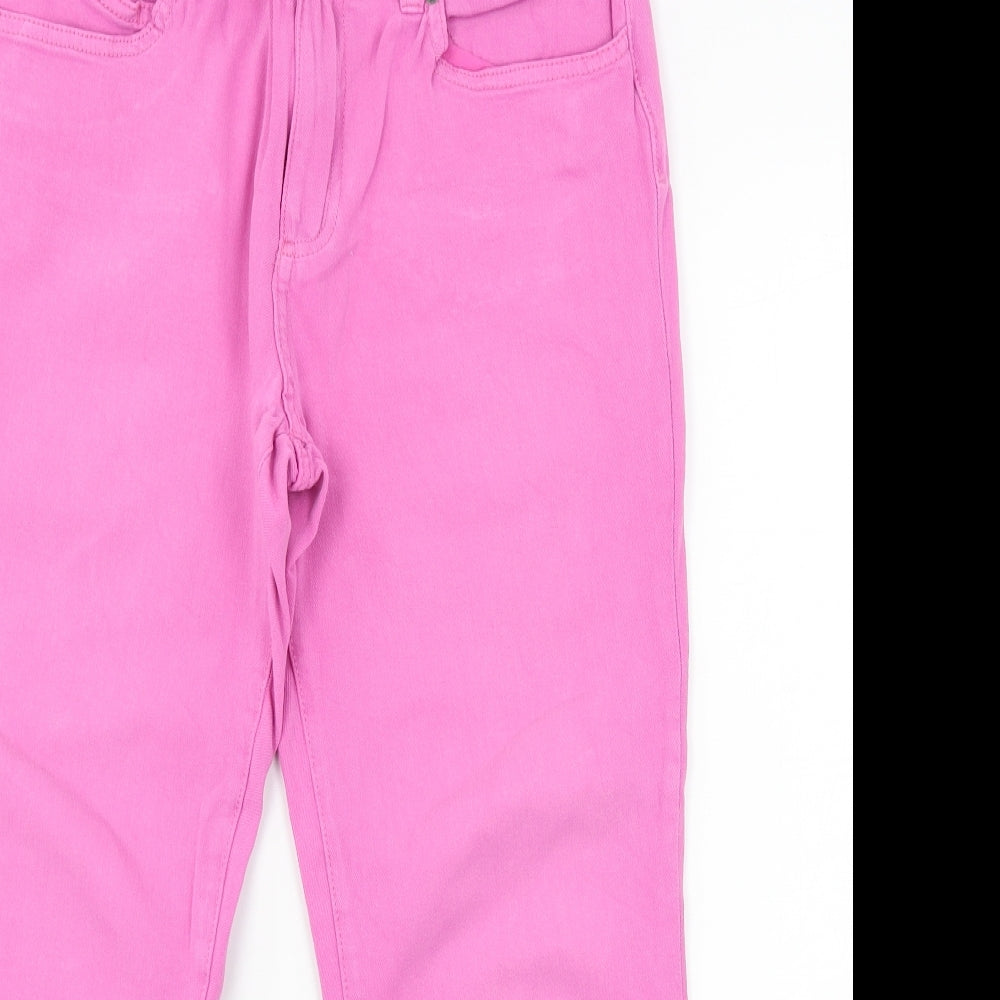 White Stuff  Womens Pink Paisley  Straight Jeans Size 10 L21 in
