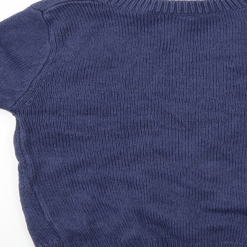 George  Girls Blue   Pullover Jumper Size 2-3 Years  - Christmas Jumper