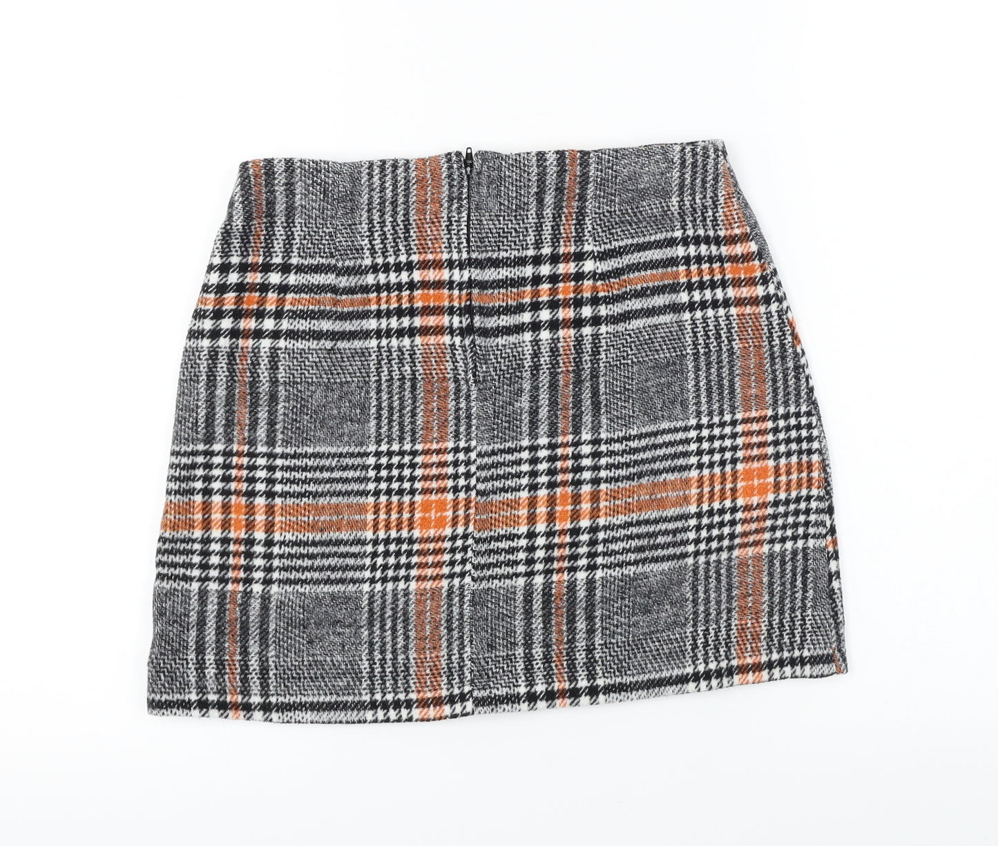 Primark  Womens Grey Check  A-Line Skirt Size 8