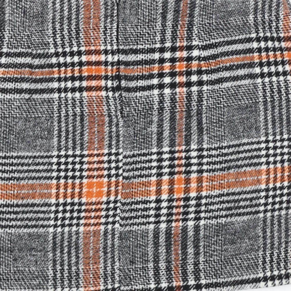 Primark  Womens Grey Check  A-Line Skirt Size 8