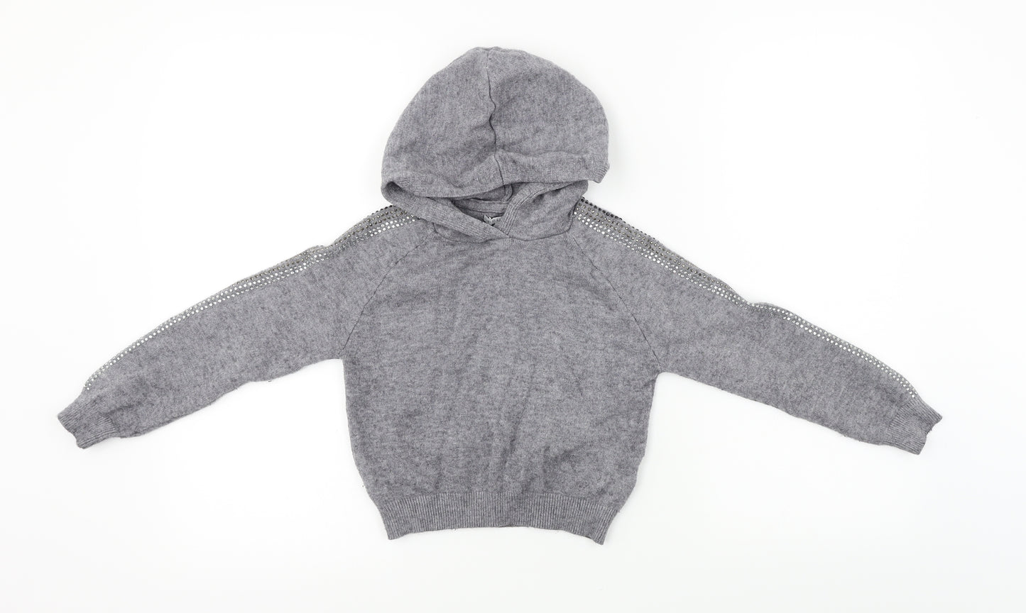 Primark  Girls Grey   Pullover Hoodie Size 7-8 Years