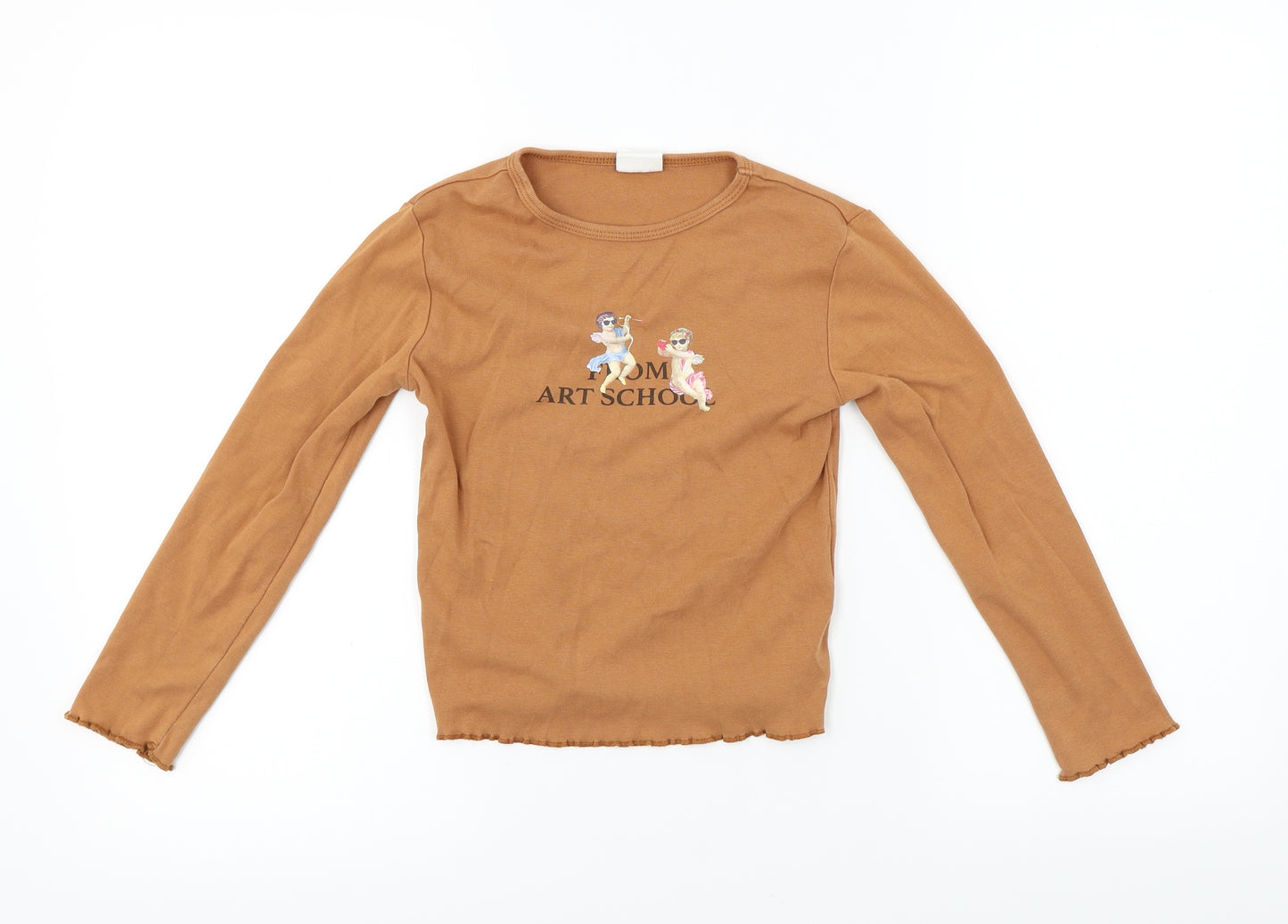 Zara  Womens Brown   Basic T-Shirt Size 8