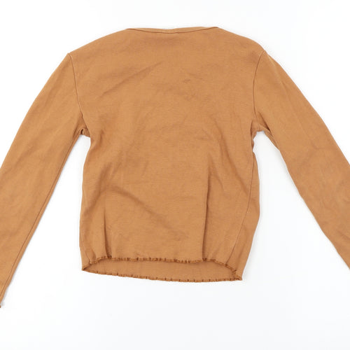 Zara  Womens Brown   Basic T-Shirt Size 8