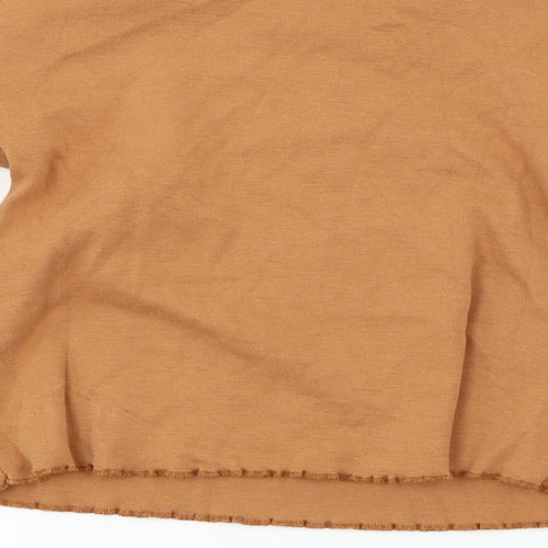Zara  Womens Brown   Basic T-Shirt Size 8