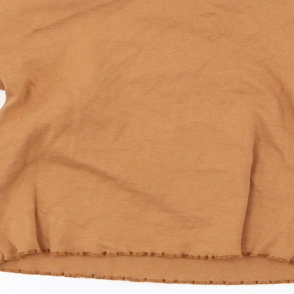 Zara  Womens Brown   Basic T-Shirt Size 8