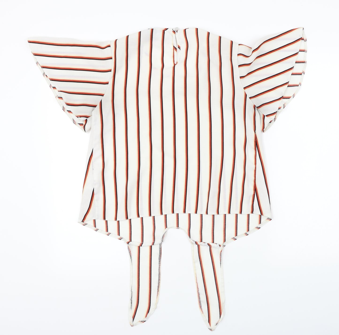 Primark  Womens White Striped  Basic Blouse Size 8