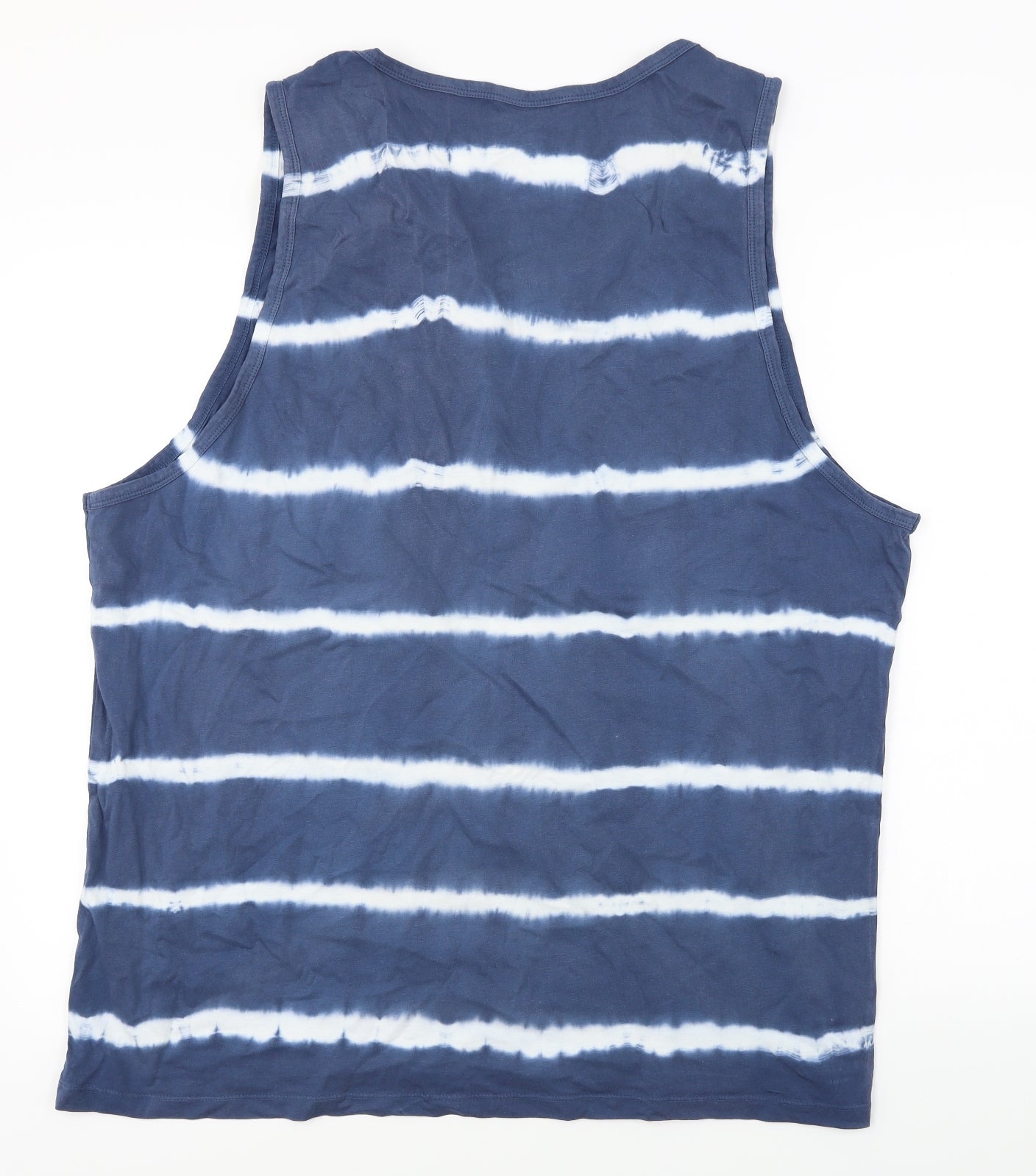 George  Mens Blue Striped   T-Shirt Size 2XL