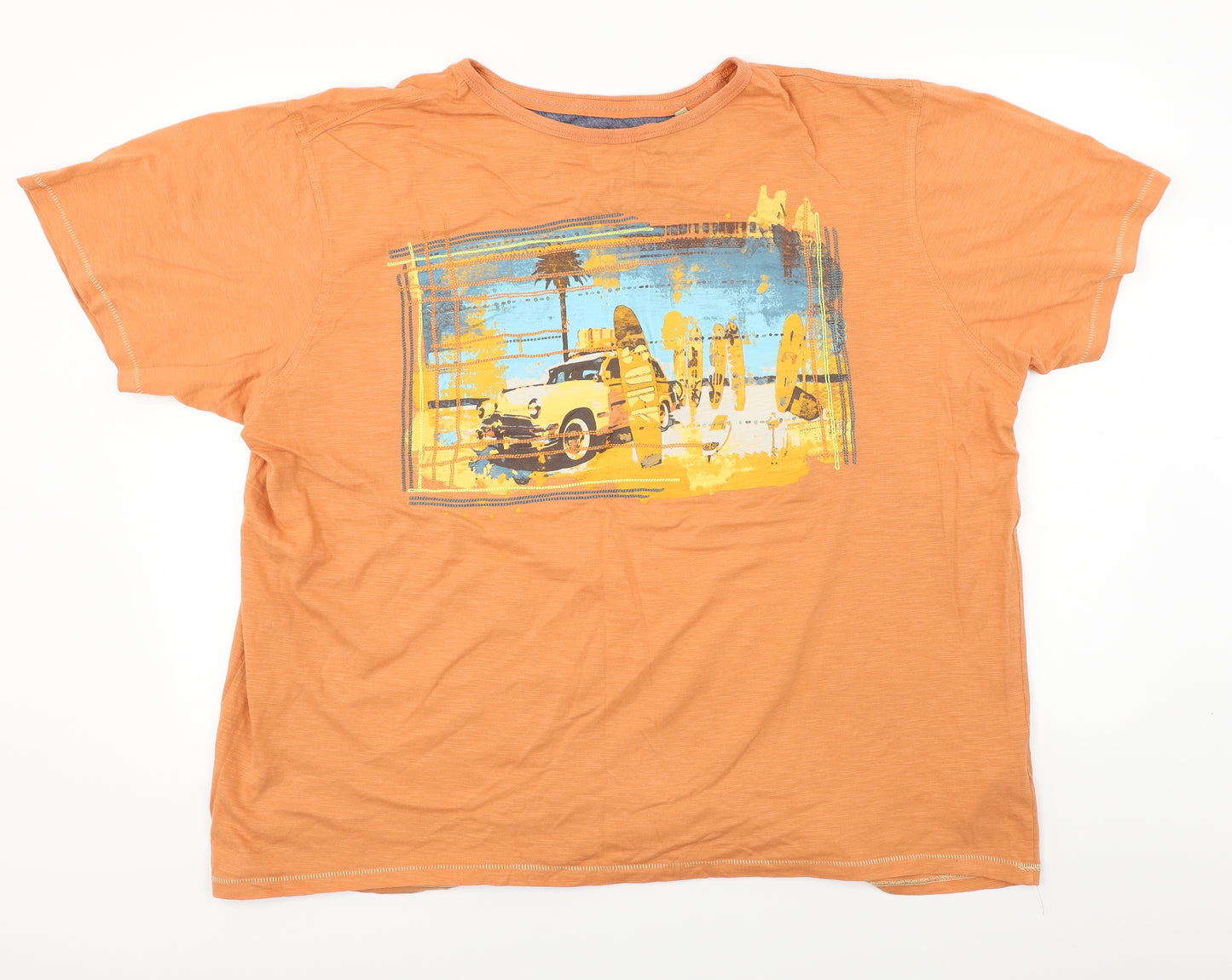 MANTARAY    Mens Orange    T-Shirt Size XL
