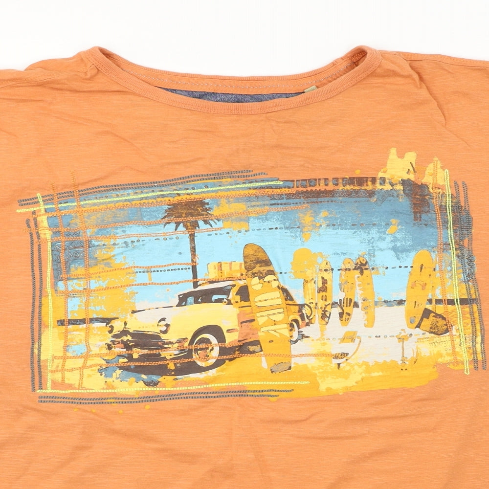 MANTARAY    Mens Orange    T-Shirt Size XL