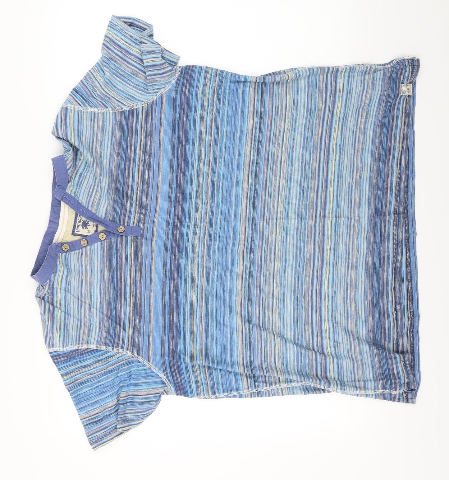 MANTARAY    Mens Black Striped   T-Shirt Size XL