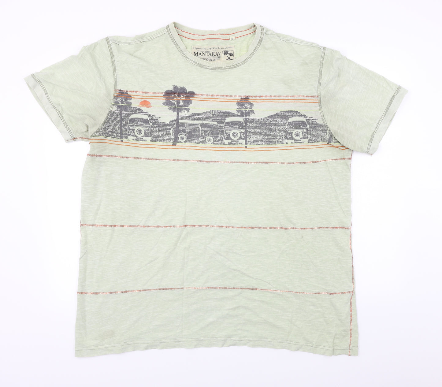 MANTARAY    Mens Green    T-Shirt Size XL