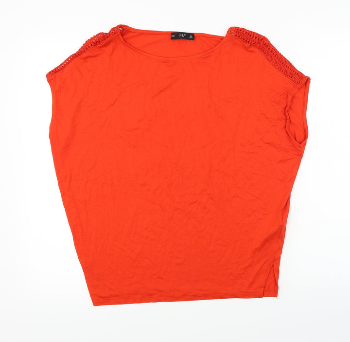 F&F Womens Red Basic Blouse Size 6