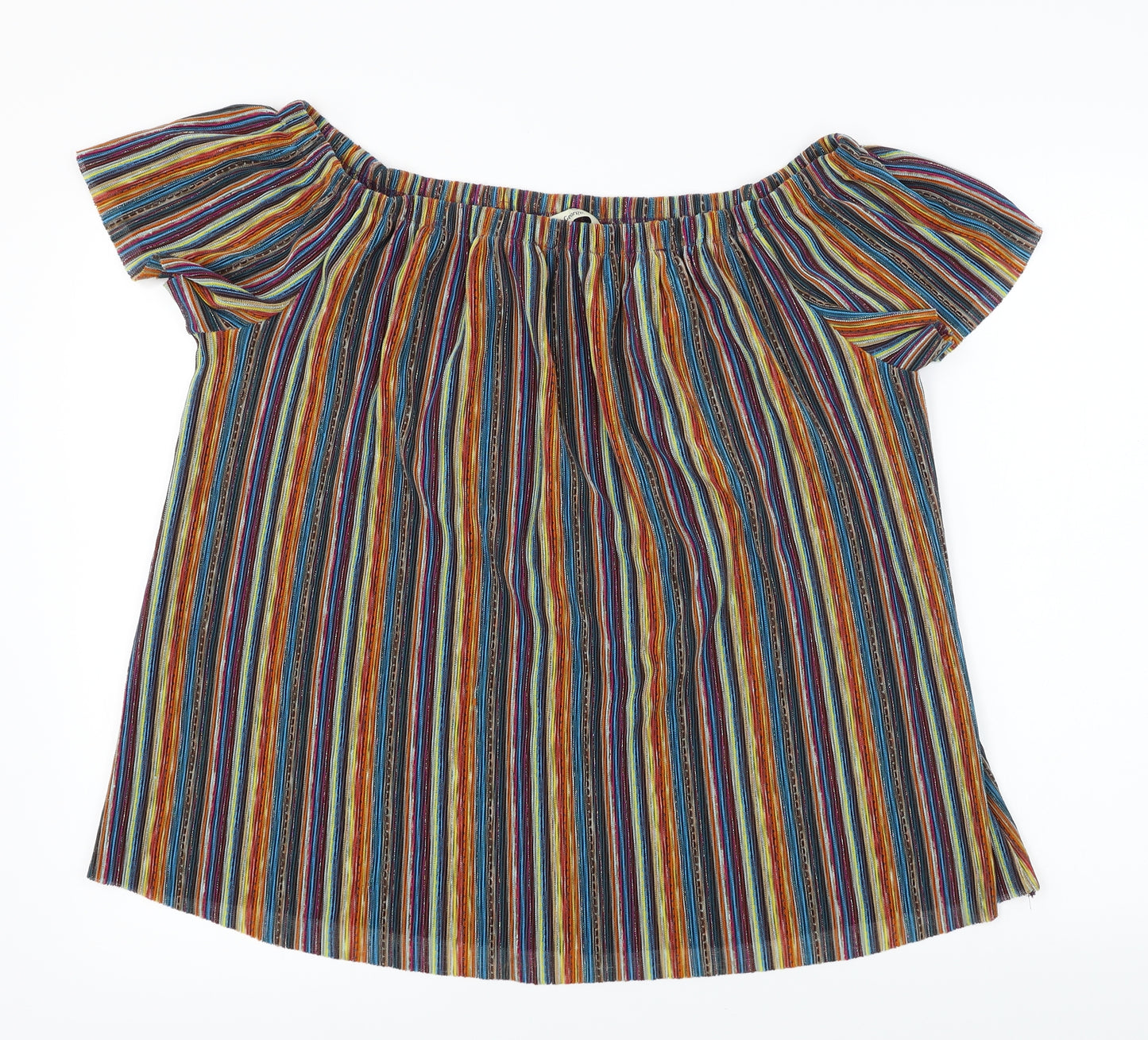 George  Womens Multicoloured Striped  Basic Blouse Size 14
