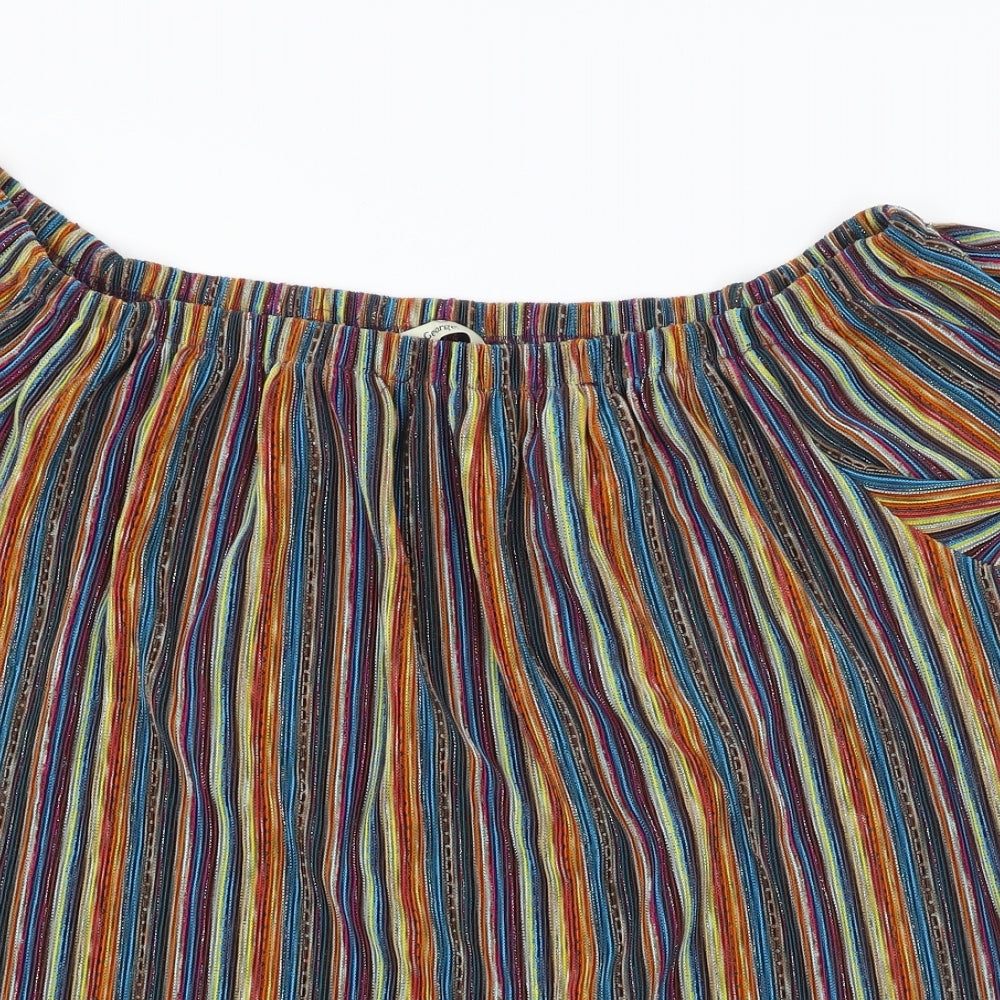 George  Womens Multicoloured Striped  Basic Blouse Size 14