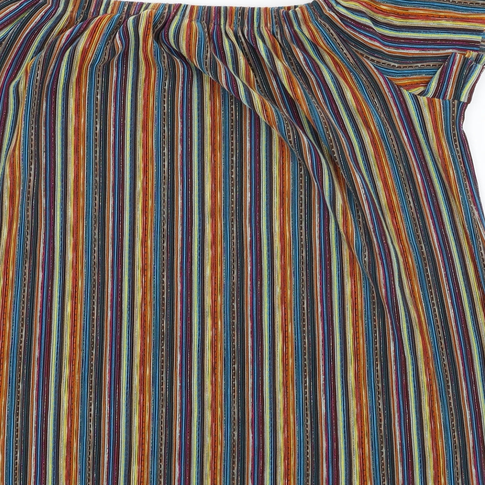 George  Womens Multicoloured Striped  Basic Blouse Size 14