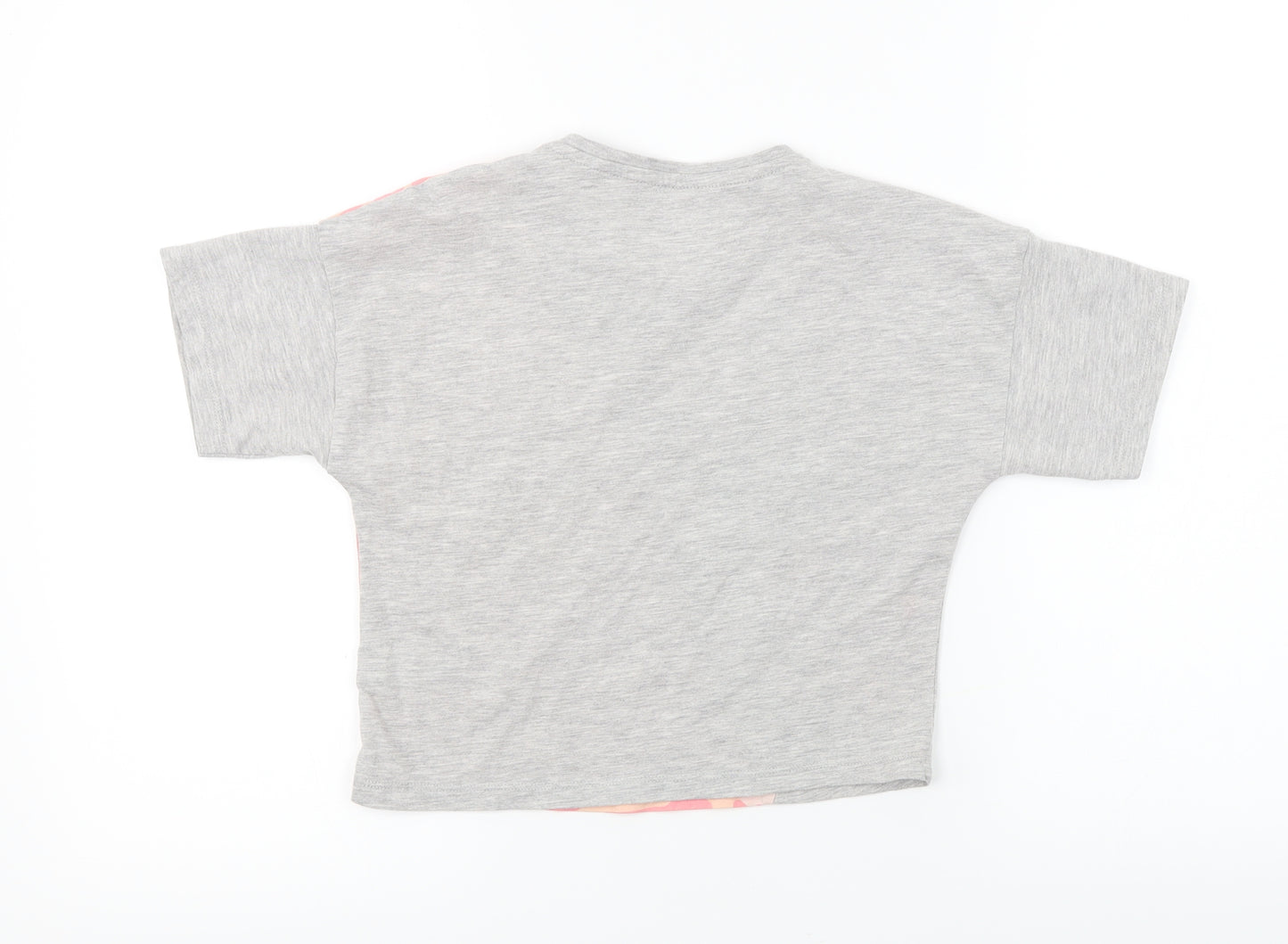 F&F Girls Grey Paisley  Basic T-Shirt Size 8-9 Years
