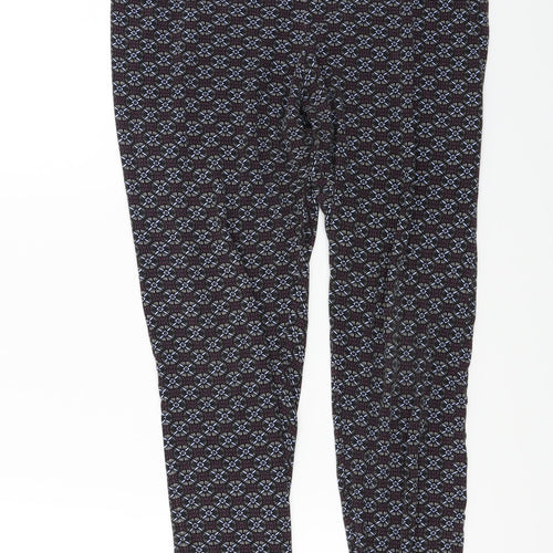 ASOS  Womens Black Geometric  Trousers  Size 14 L24 in