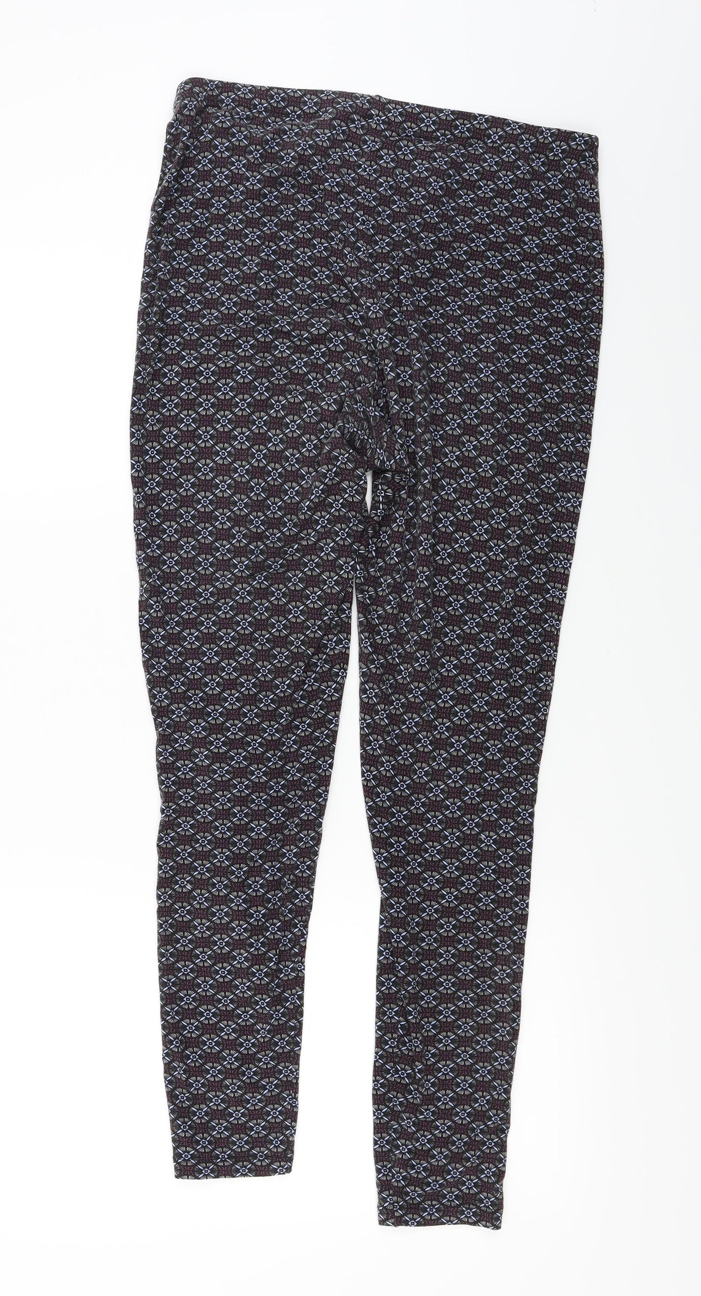 ASOS  Womens Black Geometric  Trousers  Size 14 L24 in
