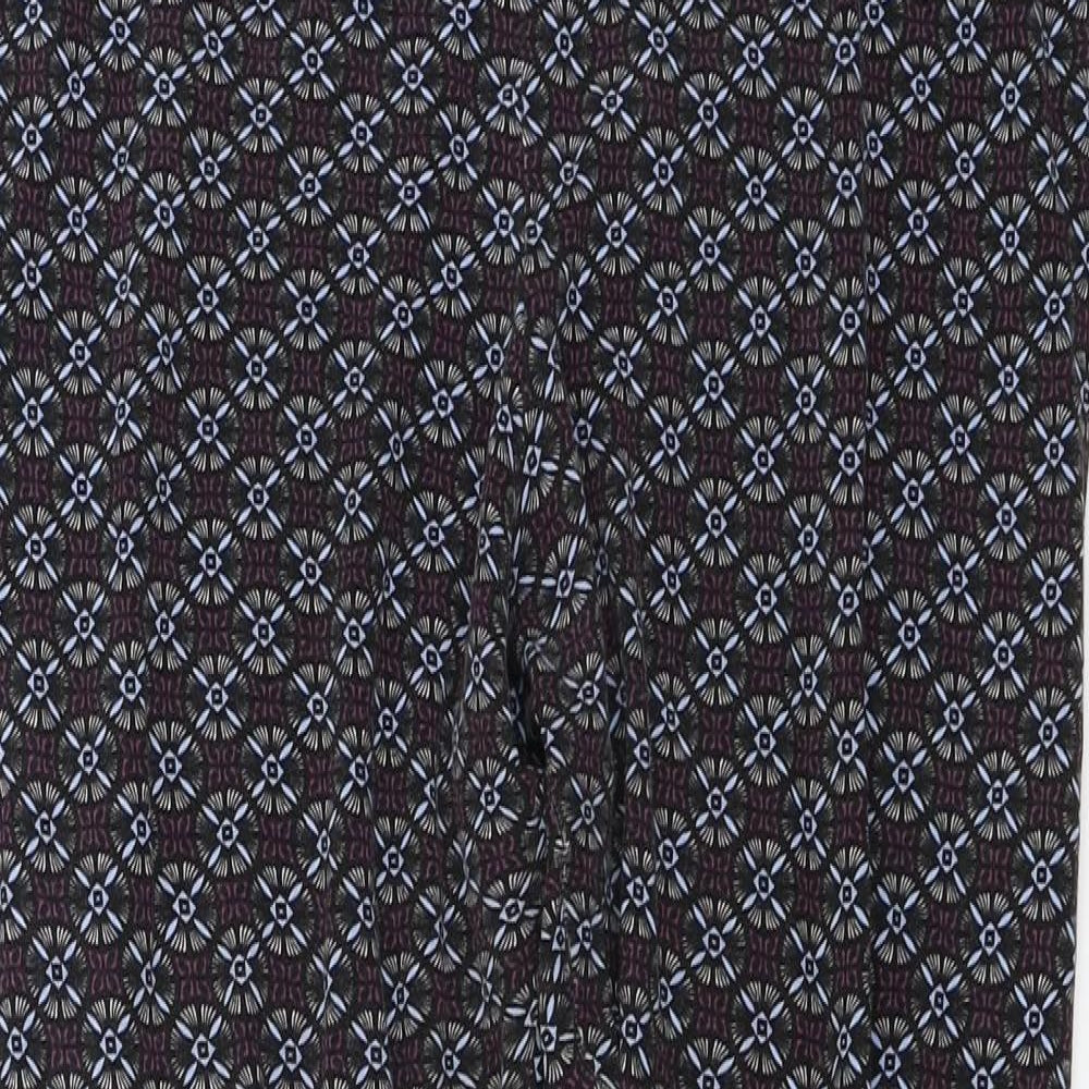 ASOS  Womens Black Geometric  Trousers  Size 14 L24 in