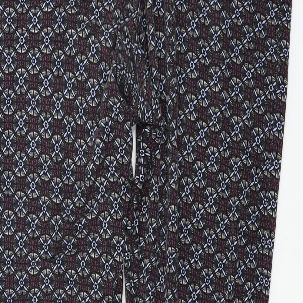 ASOS  Womens Black Geometric  Trousers  Size 14 L24 in