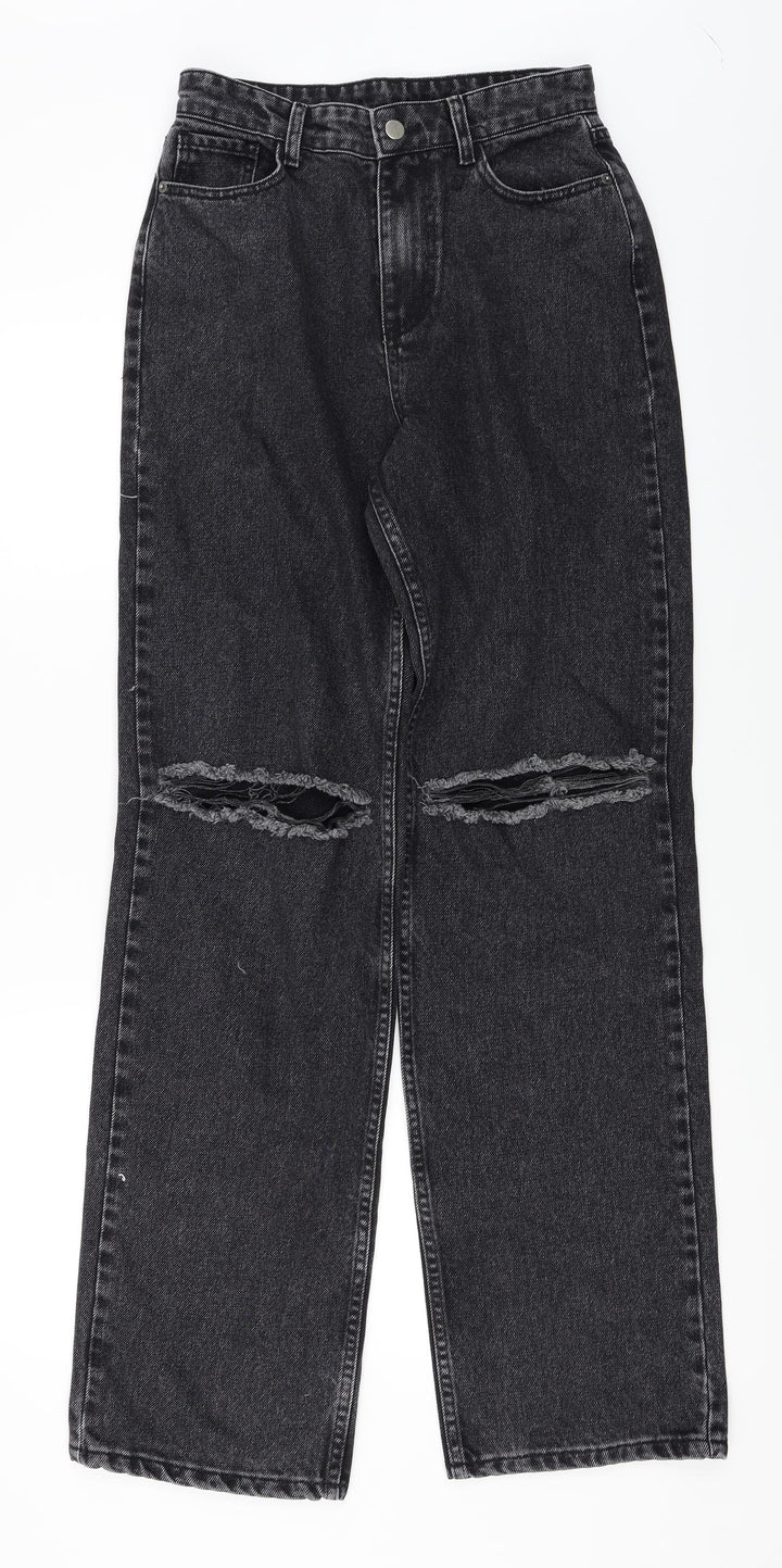 Preworn Womens Black Straight Jeans Size 10 L30 in