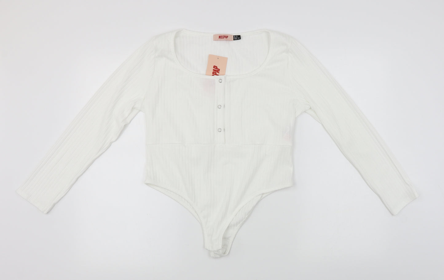 MISSAP   Womens White Ombré  Bodysuit One-Piece Size 16
