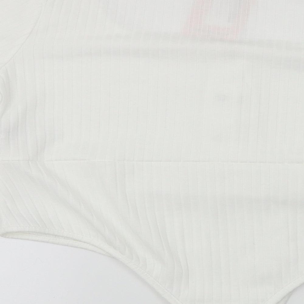 MISSAP   Womens White Ombré  Bodysuit One-Piece Size 16