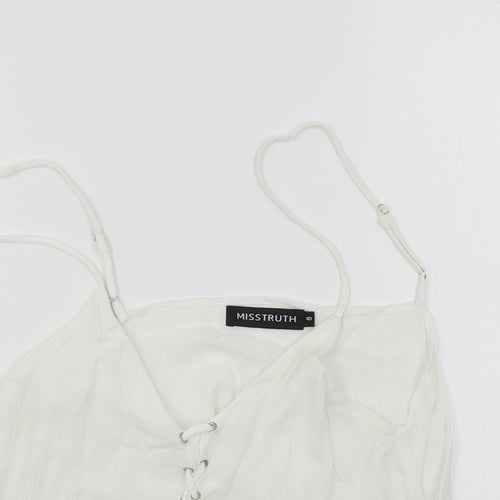 Misstruth  Womens White   Cropped T-Shirt Size 8