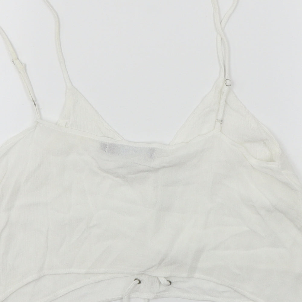 Misstruth  Womens White   Cropped T-Shirt Size 8